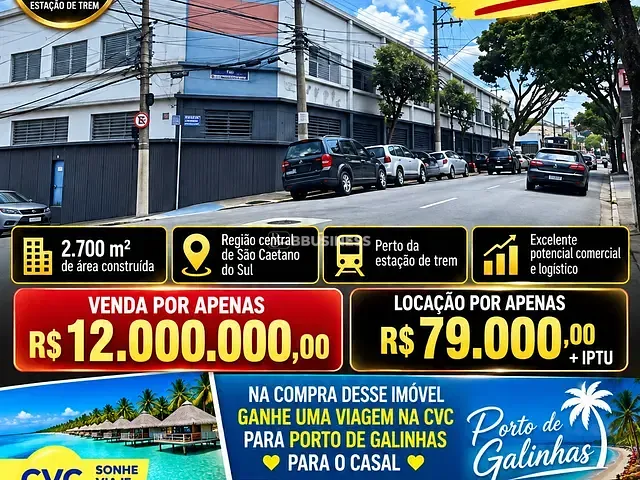 Galpão / Barracão à venda ou para alugar, no bairro Cerâmica em São Caetano do Sul