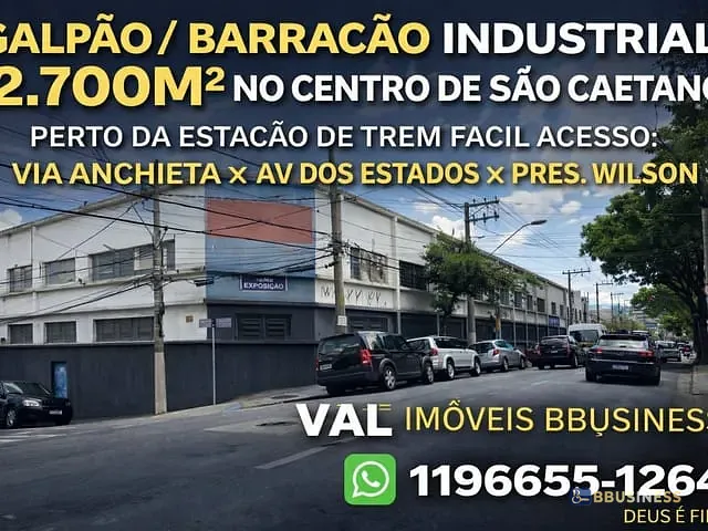 Galpão / Barracão à venda ou para alugar, no bairro Cerâmica em São Caetano do Sul