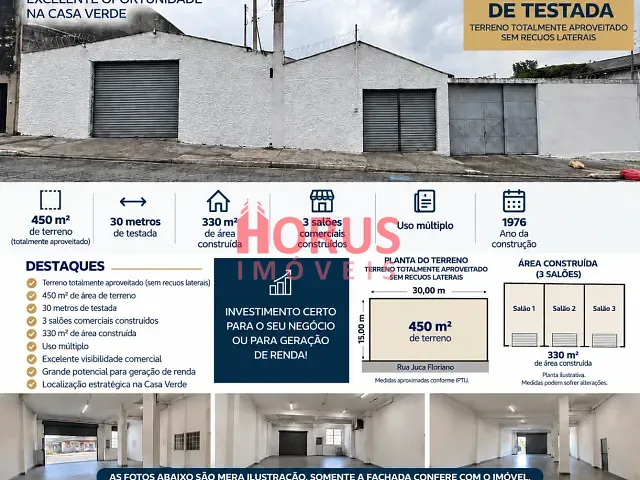 Galpão / Barracão à venda, no bairro Casa Verde Média em São Paulo