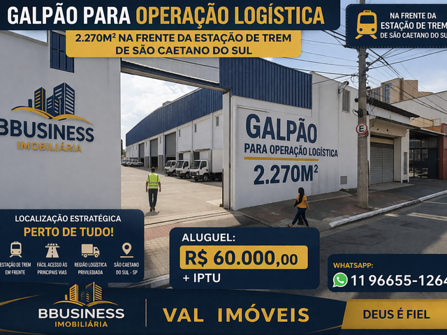 Galpão / Barracão para alugar, no bairro Fundação em São Caetano do Sul