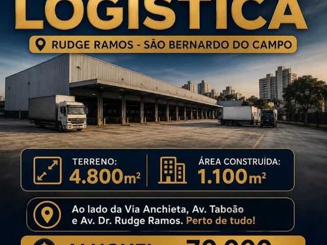 Galpão / Barracão com 4800m², para alugar, no bairro Taboão em São Bernardo do Campo