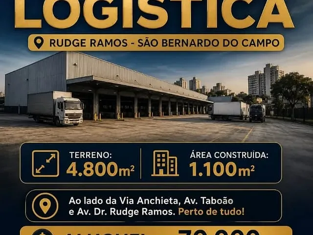 Galpão / Barracão com 4800m², para alugar, no bairro Taboão em São Bernardo do Campo
