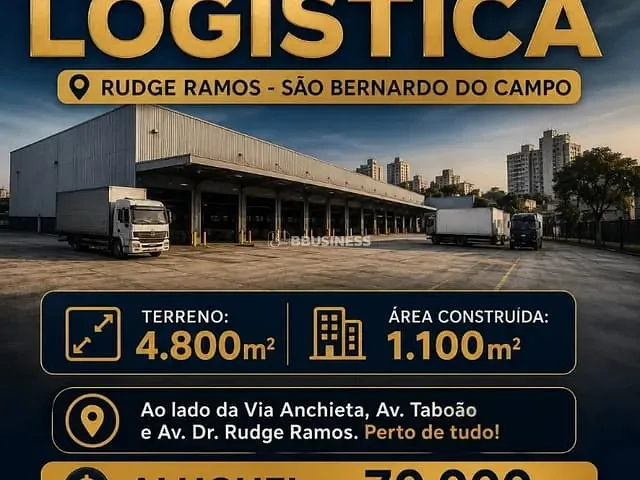 Galpão / Barracão com 4800m², para alugar, no bairro Taboão em São Bernardo do Campo
