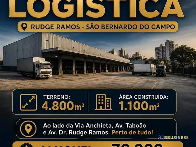 Galpão / Barracão com 4800m², para alugar, no bairro Taboão em São Bernardo do Campo