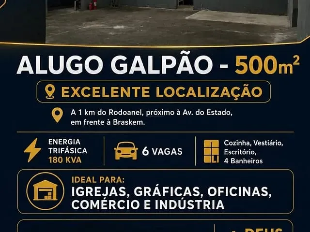 Galpão / Barracão para alugar, no bairro Parque Capuava em Santo André