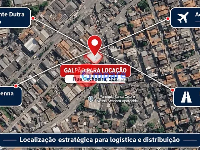 Galpão / Barracão com 815m², para alugar, no bairro Jardim Presidente Dutra em Guarulhos