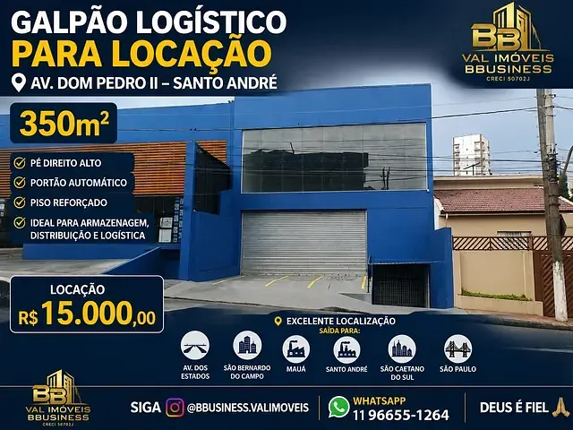 Galpão / Barracão para alugar, no bairro Campestre em Santo André