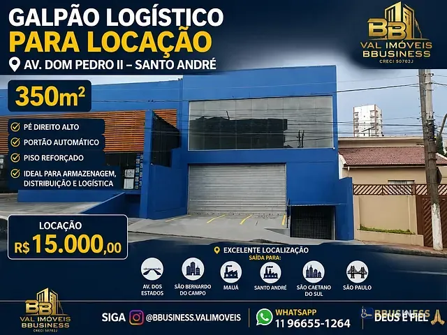 Galpão / Barracão para alugar, no bairro Campestre em Santo André