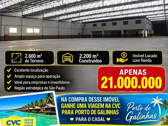 Galpão / Barracão à venda, no bairro Vila Monumento em São Paulo