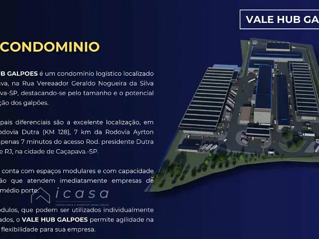 Galpão / Barracão com 60000m², à venda ou para alugar, no bairro Vila Galvão em Caçapava