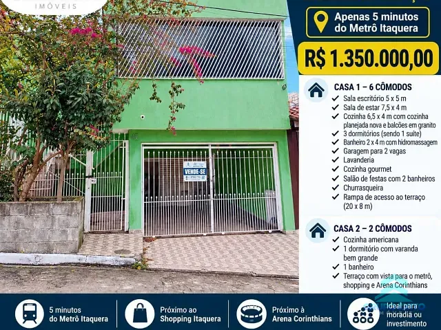Casa 3 quartos e 1 banheiro, à venda, no bairro Vila Campanela em São Paulo