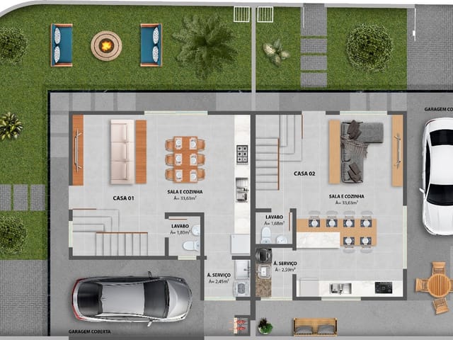 Casa 3 quartos e 3 banheiros, à venda, no bairro Forquilhas em São José