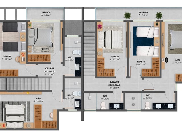 Casa 3 quartos e 3 banheiros, à venda, no bairro Forquilhas em São José