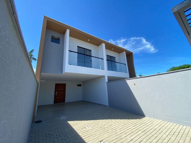 Foto do Casa - Sobrado geminado n°01 alto padrão à venda, proxoma a Lagoa, Costeira, Balneário Barra do Sul, SC | North Center