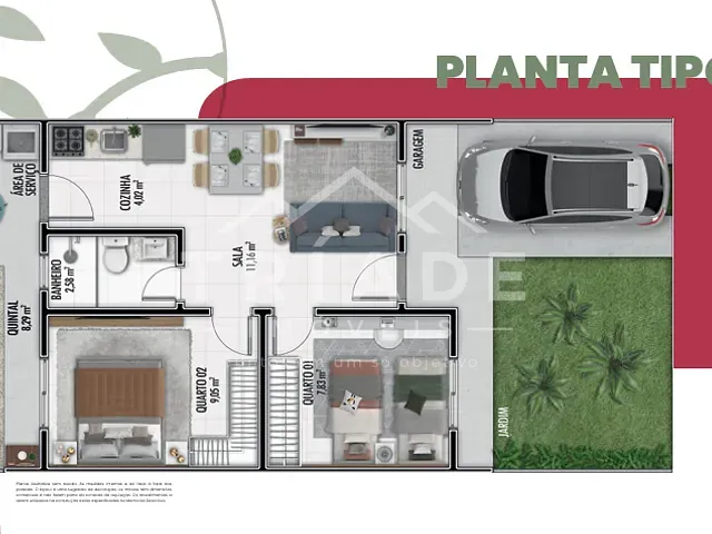 Casa 2 quartos e 1 banheiro, à venda, no bairro Estados em Fazenda Rio Grande