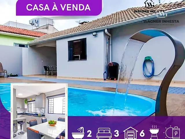 Casa com 300m² 3 quartos e 2 banheiros, à venda, no bairro Jardim Brasil em Maringá