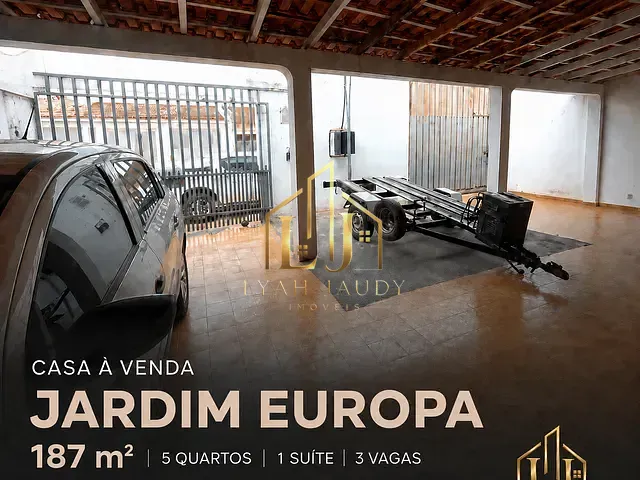 Casa com 300m² 5 quartos e 3 banheiros, à venda, no bairro JARDIM EUROPA em Cuiabá