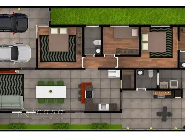 Casa com 253m² 3 quartos e 3 banheiros, à venda, no bairro Residencial Alta Vista 1 em Caçapava
