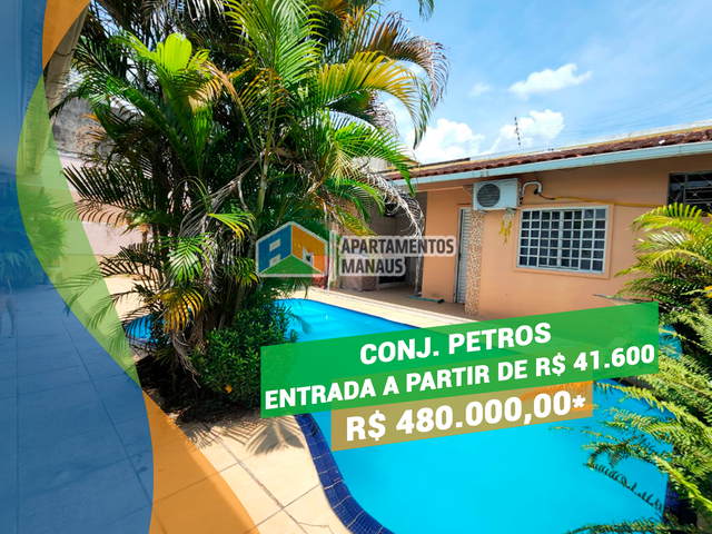 Foto do Casa - 🏡Casa Conj. Petros 3Qts/2St c/piscina e churrasqueira Aleixo | Apartamentos Manaus Imobiliária