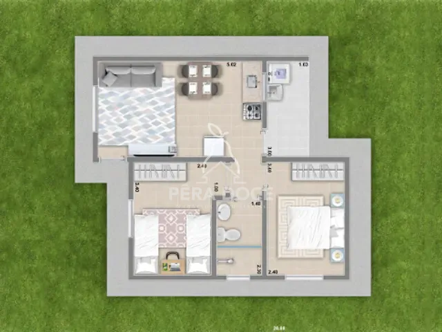 Casa 2 quartos e 1 banheiro, à venda, no bairro Loteamento Residencial Isabel do Nascimento em Uberaba