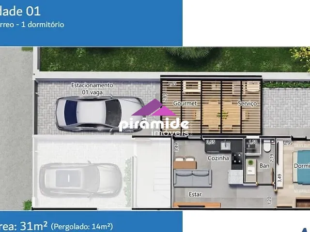 Casa 3 quartos e 1 banheiro, à venda, no bairro Pontal de Santa Marina em Caraguatatuba