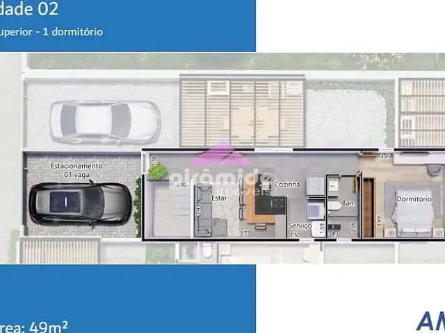 Casa 1 quarto e 1 banheiro, à venda, no bairro Pontal de Santa Marina em Caraguatatuba