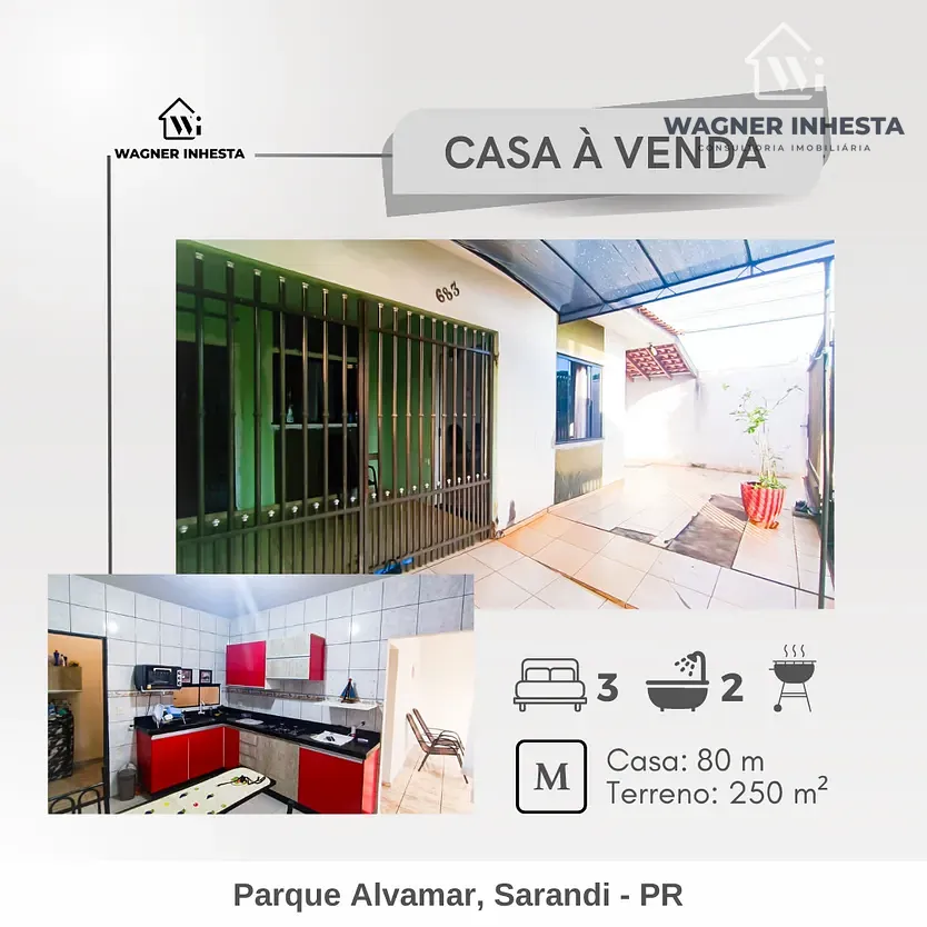 Casa, 3 quartos, 80 m² - Foto 1