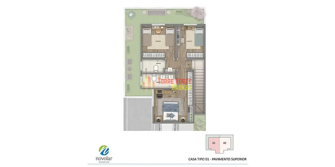 Casa, 2 quartos, 80 m² - Foto 34