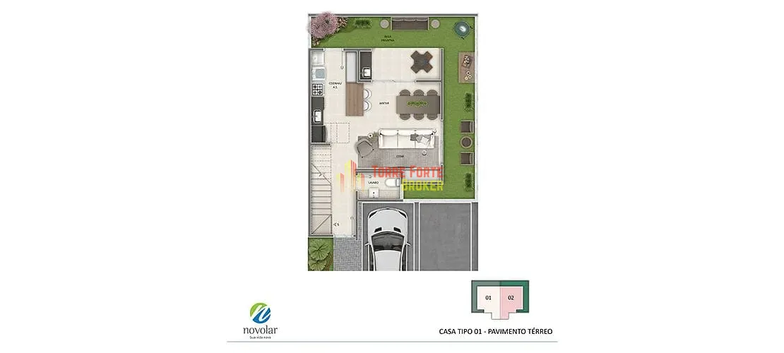 Casa, 2 quartos, 80 m² - Foto 33