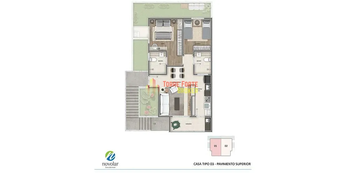 Casa, 2 quartos, 80 m² - Foto 40