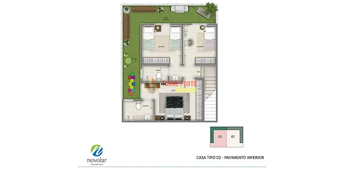 Casa, 2 quartos, 80 m² - Foto 38