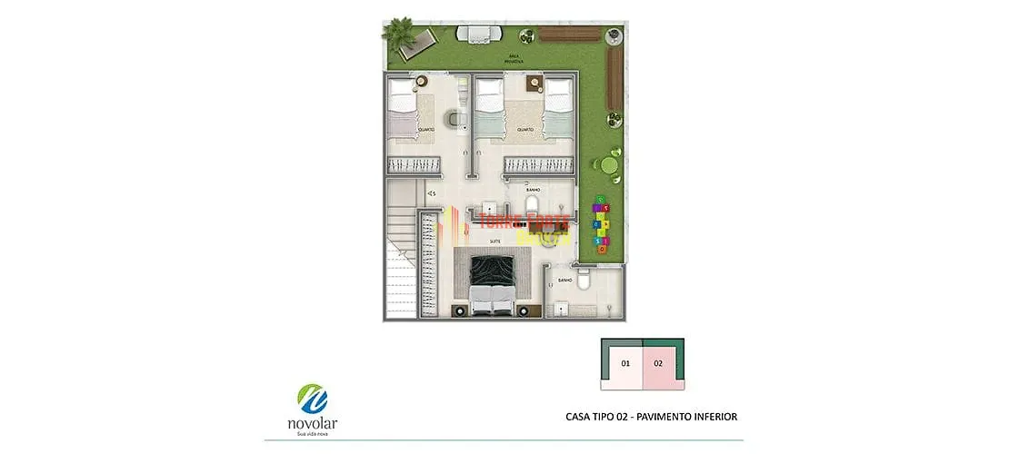 Casa, 2 quartos, 80 m² - Foto 39