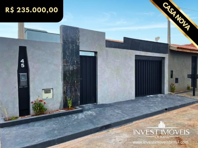 Casa com 180m² 2 quartos e 1 banheiro, à venda, no bairro Residencial Vida Nova Olímpia IV em Olímpia