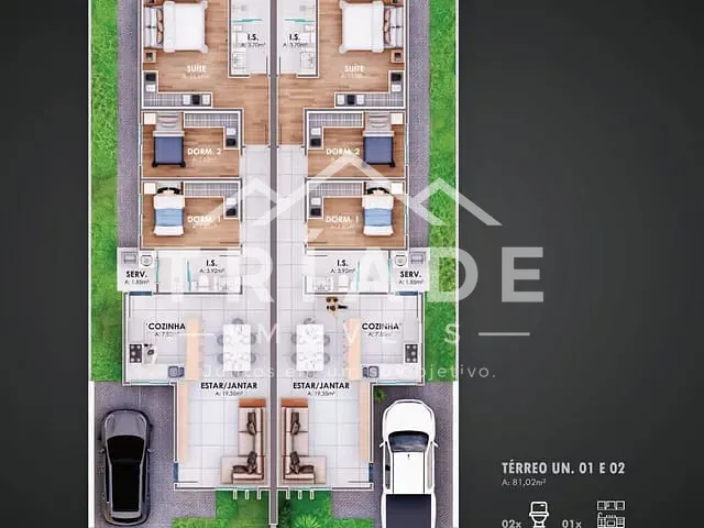 Casa 3 quartos e 1 banheiro, à venda, no bairro São Francisco em Araucária