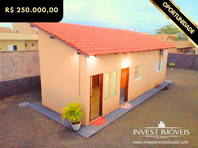 Casa com 265m² 2 quartos e 2 banheiros, à venda, no bairro Residencial Vida Nova Olímpia IV em Olímpia