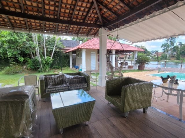 Foto do Casa - Casa no Lago Azul, beira de Lago, pier, piscina, gourmet, Levilândia, Ananindeua, PA | Salomão Mendes Imóveis