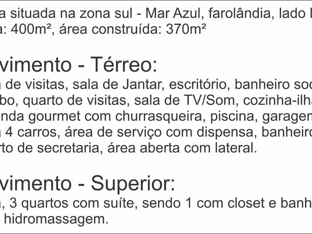 Casa com 400m² 3 quartos e 4 banheiros, à venda, no bairro Farolândia em Aracaju