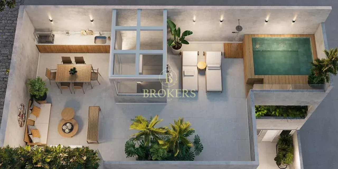 Casa triplex em condomínio privativo a venda no Jardim Botânico! Totalmente modernizada com piscina e espaço gourmet.