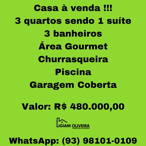 Casa com 600m² 3 quartos e 3 banheiros, à venda, no bairro Bela Vista em Novo Progresso