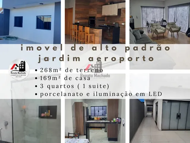 Casa com 268m² 3 quartos e 2 banheiros, à venda, no bairro Jardim Aeroporto em Arapongas