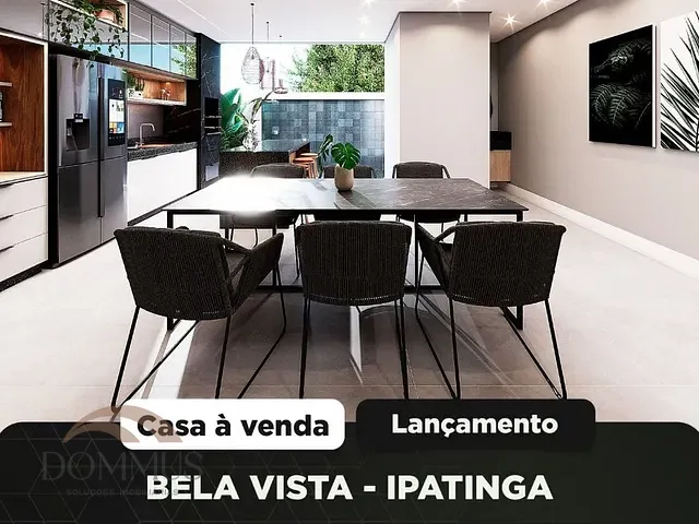 Casa com 153m² 3 quartos e 5 banheiros, à venda, no bairro Bela Vista em Ipatinga