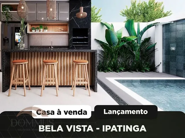 Casa com 153m² 3 quartos e 5 banheiros, à venda, no bairro Bela Vista em Ipatinga