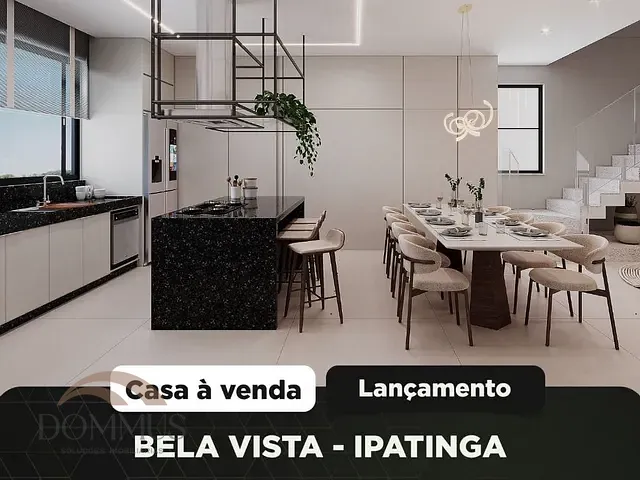 Casa com 153m² 3 quartos e 5 banheiros, à venda, no bairro Bela Vista em Ipatinga