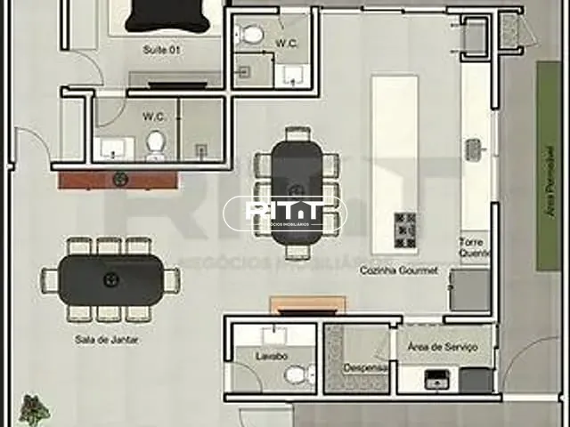 Casa com 330m² 3 quartos e 5 banheiros, à venda, no bairro Parque Brasil 500 em Paulínia