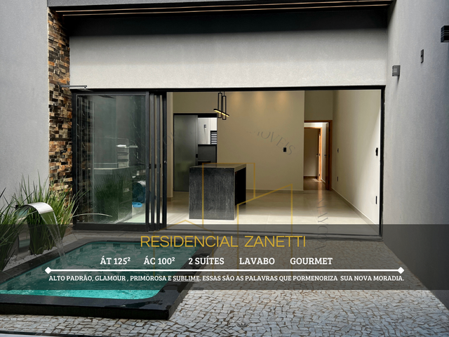 Casa com 125m² 2 quartos e 3 banheiros, à venda, no bairro Residencial Zanetti/ Franca Polo Club/ Recanto Elimar em Franca
