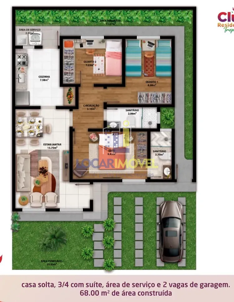 Casa de Condomínio, 3 quartos - Foto 18