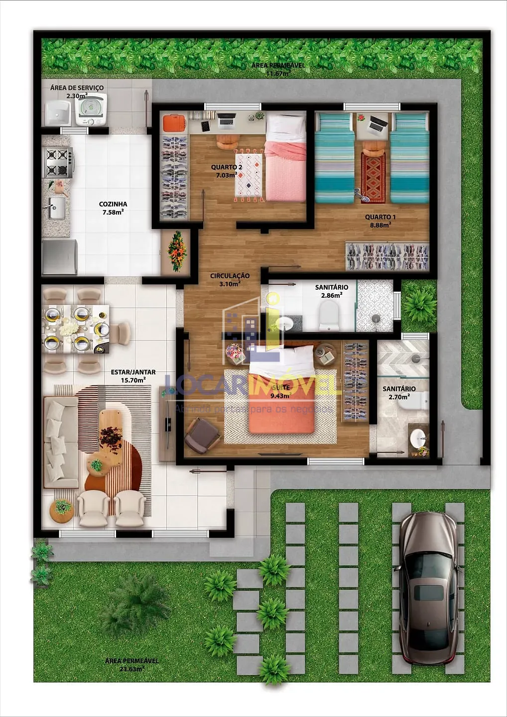 Casa de Condomínio, 3 quartos - Foto 13