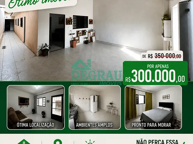 Casa 2 quartos e 2 banheiros, à venda, no bairro Parque Vista Alegre em Itapeva