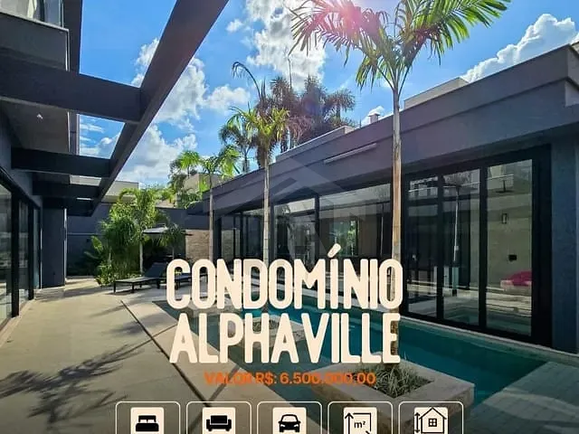 Casa com 700m² 5 quartos e 7 banheiros, à venda, no bairro Residencial e Empresarial Alphaville em Ribeirão Preto