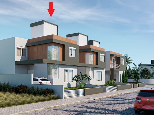 Foto do Casa - Casa de dois pavimentos, financiável, com 3 quartos, um deles suíte, a 450 metros da Praia dos Açores e com vista para o mar - Florianópolis/SC. | Costão Sul Imóveis